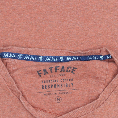 FatFace Womens Orange Cotton Short Sleeve Basic T-Shirt M