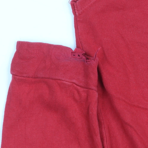 Next Women's Red Cotton Long Sleeve Heart T-Shirt Size 16