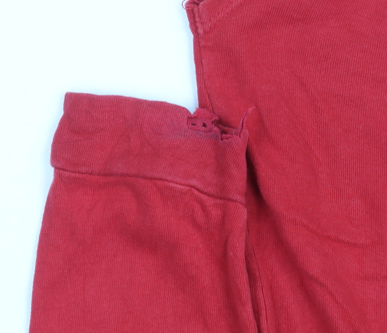 Next Women's Red Cotton Long Sleeve Heart T-Shirt Size 16