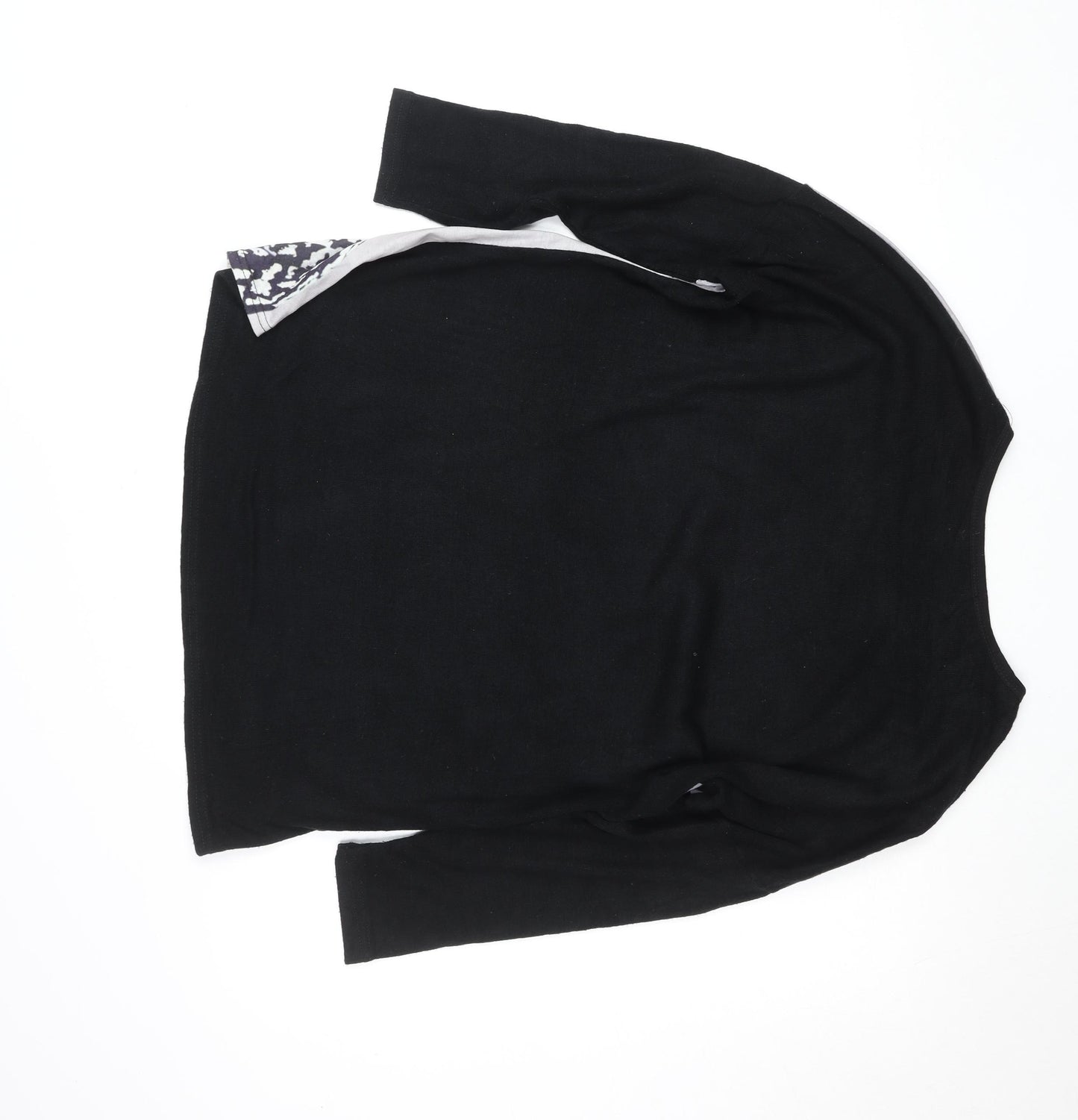 Urban Mist Women's Black Graphic 3/4 Sleeve Jersey T-Shirt Size M