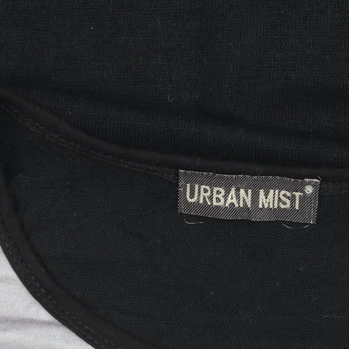 Urban Mist Women's Black Graphic 3/4 Sleeve Jersey T-Shirt Size M