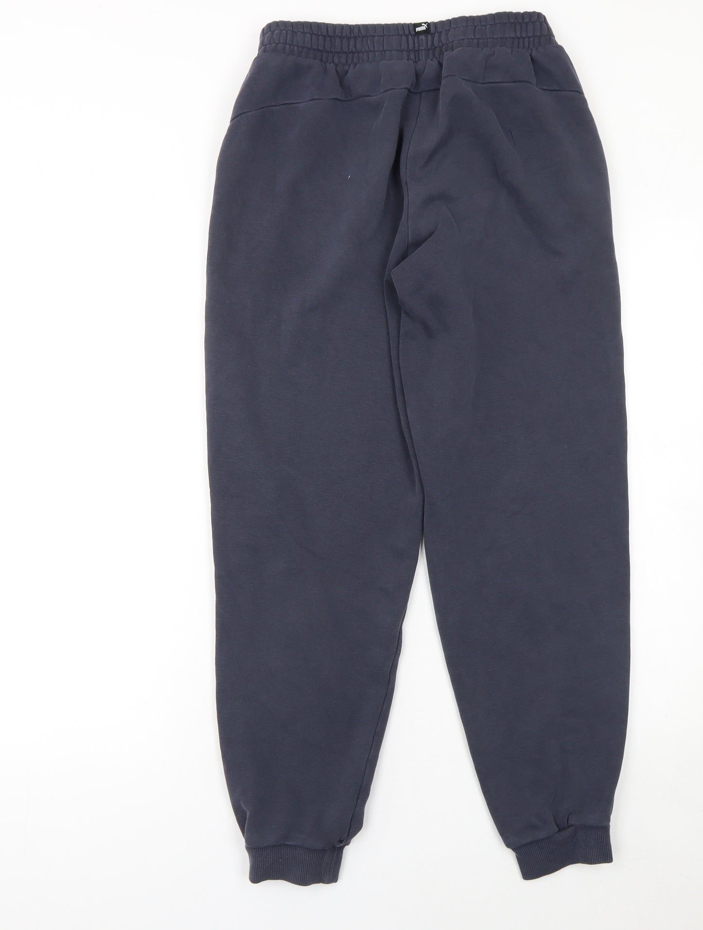 Puma Boys Blue Jogger Sweatpants 15-16 Years Elastic Waist Fleece Trousers