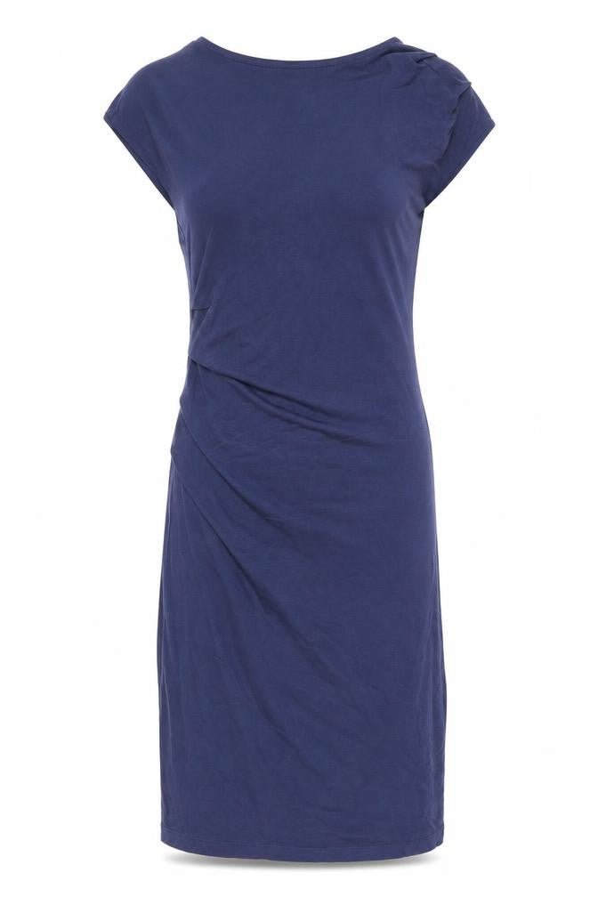 Topshop Women's Blue Bodycon Jersey Knee Length Dress UK 8