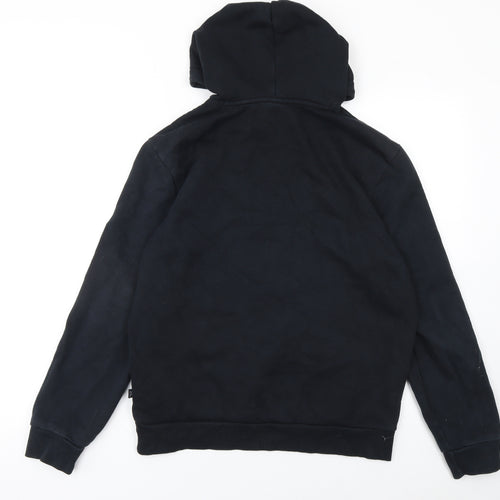 Puma Men's Black Pullover Hoodie Size S Logo Fleece Sweatshirt