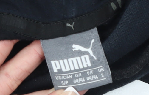 Puma Men's Black Pullover Hoodie Size S Logo Fleece Sweatshirt
