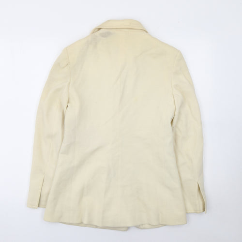 Windsmoor Women’s Ivory Wool Double-Breasted Blazer UK 12 Classic Tailored Jacket