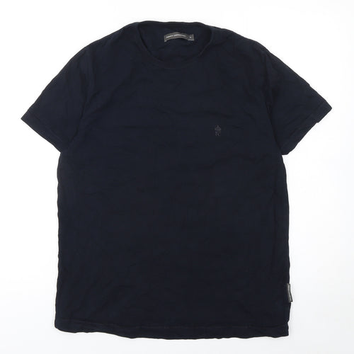 French Connection Men's Black Cotton Crew Neck T-Shirt M