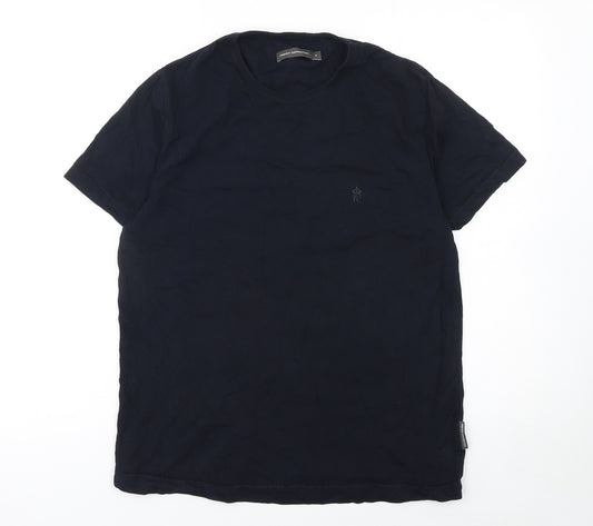 French Connection Men's Black Cotton Crew Neck T-Shirt M