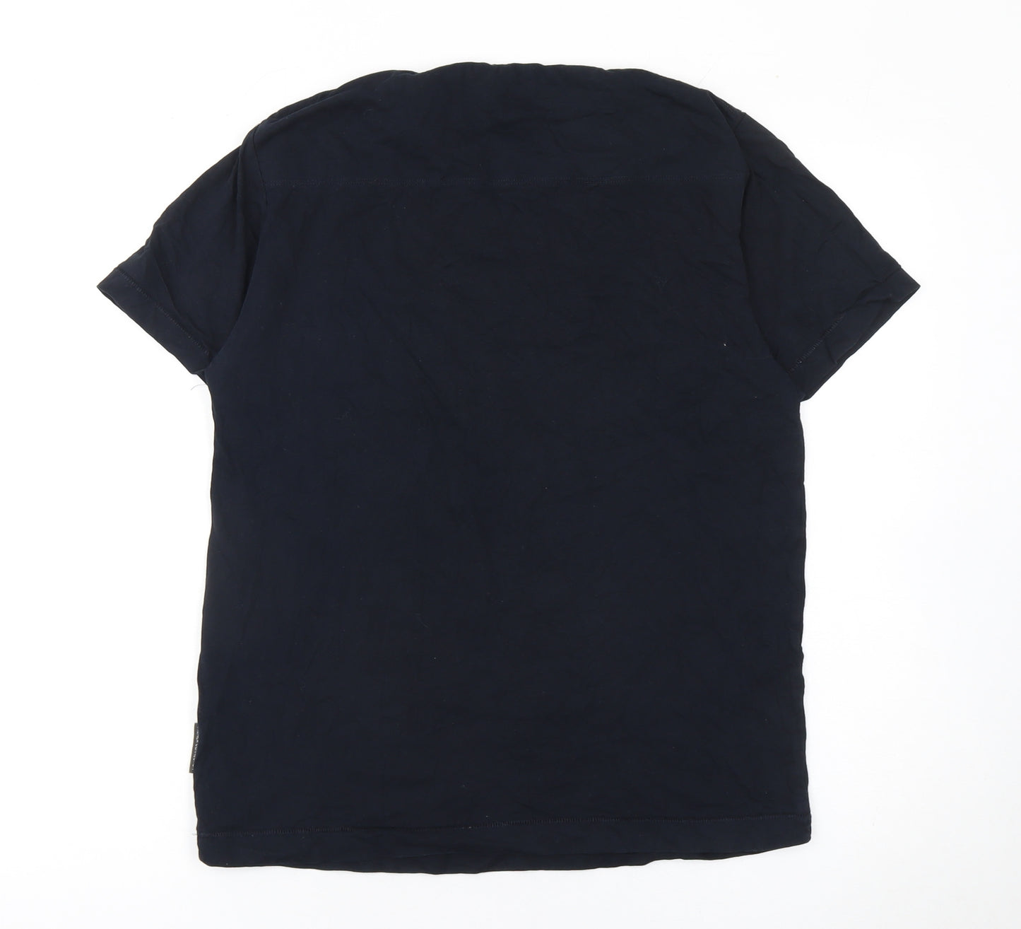 French Connection Men's Black Cotton Crew Neck T-Shirt M