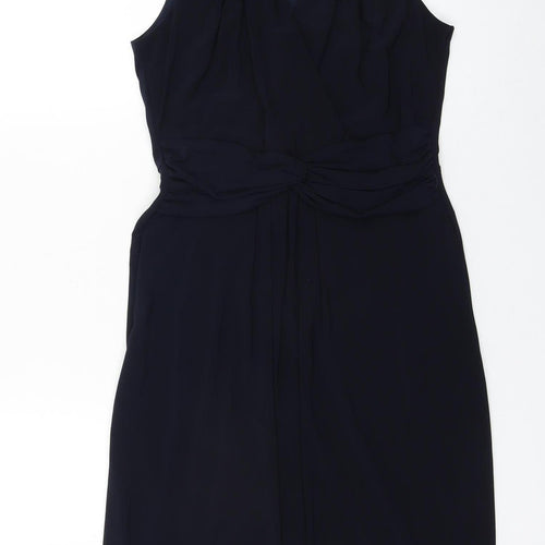 Wallis Women's Black Beaded Sheath Party Dress Size 8