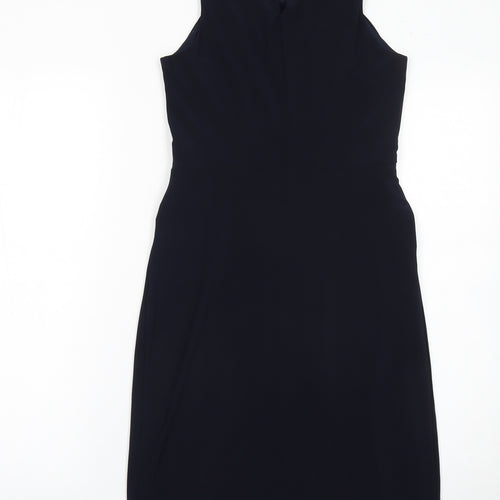 Wallis Women's Black Beaded Sheath Party Dress Size 8