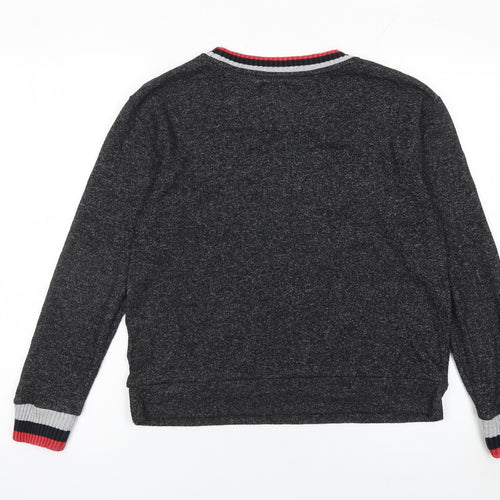 Superdry Womens Grey Crew Neck Sweatshirt Size 10 Regular Fit