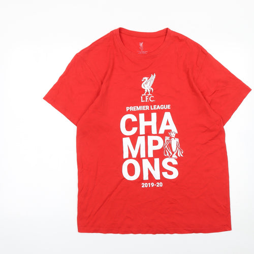 LFC Men's Red Premier League Champions 2019-20 Cotton T-Shirt Size M