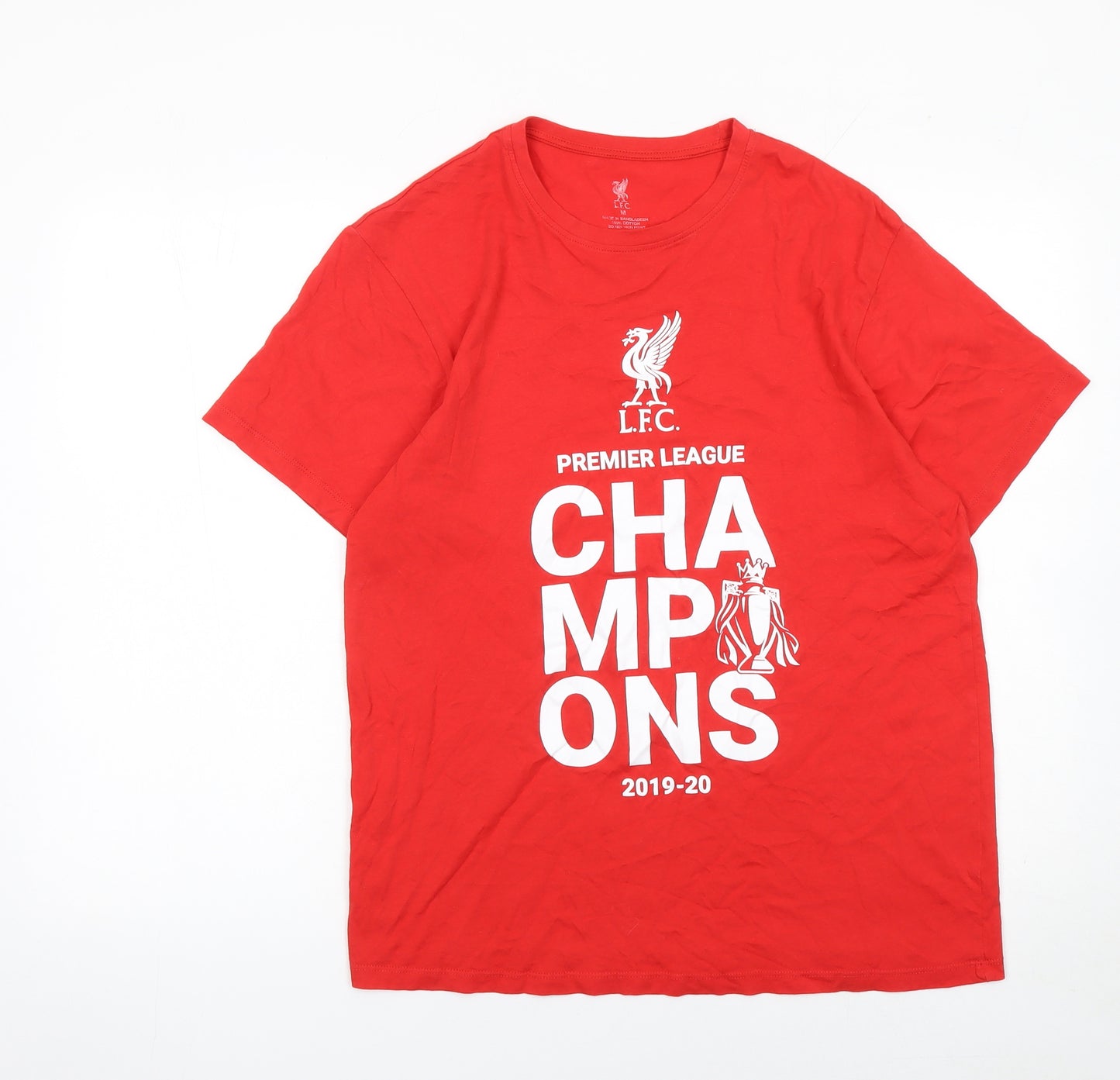 LFC Men's Red Premier League Champions 2019-20 Cotton T-Shirt Size M