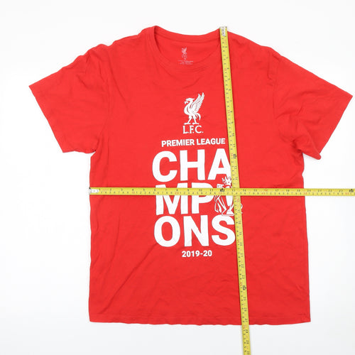 LFC Men's Red Premier League Champions 2019-20 Cotton T-Shirt Size M