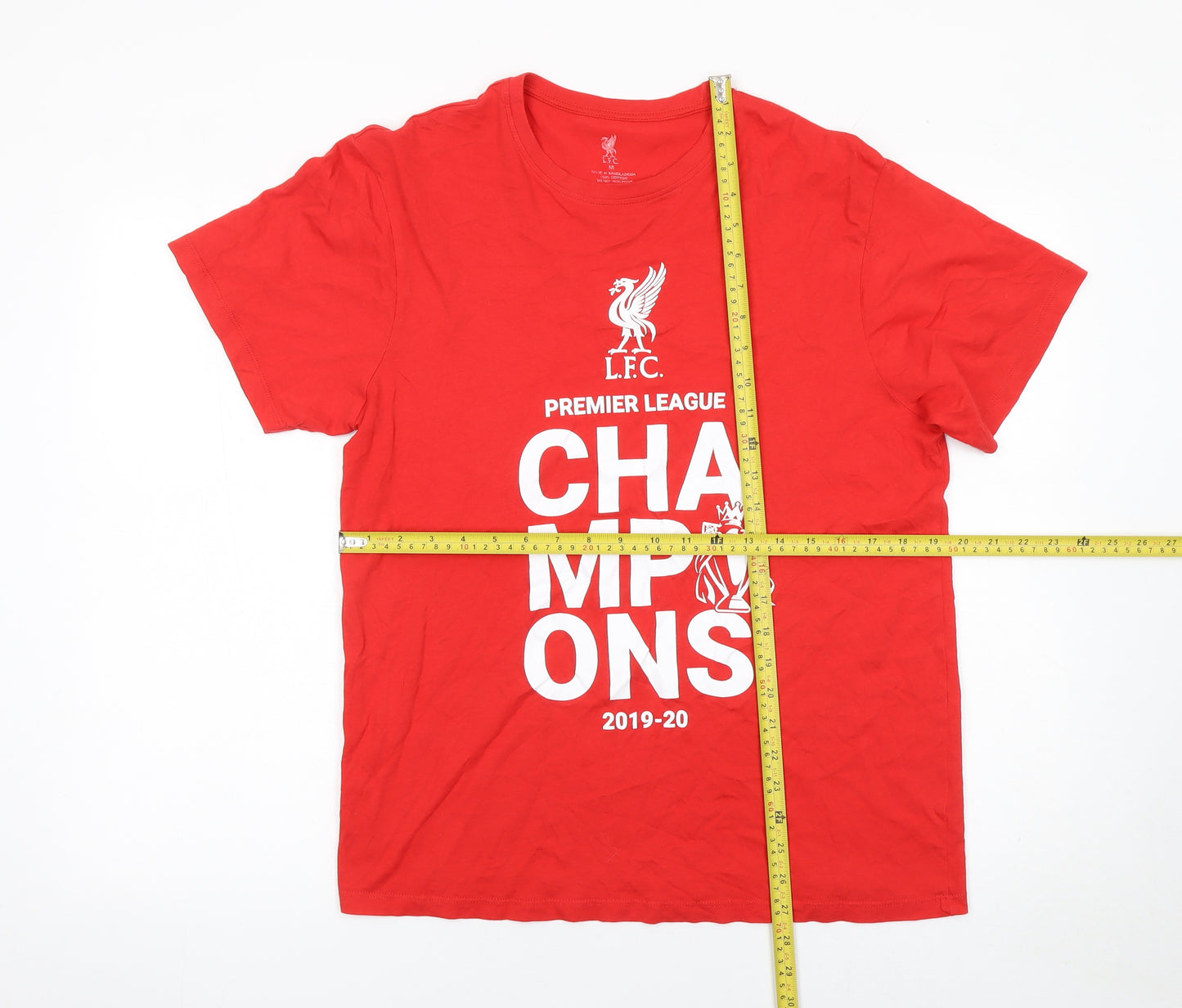 LFC Men's Red Premier League Champions 2019-20 Cotton T-Shirt Size M
