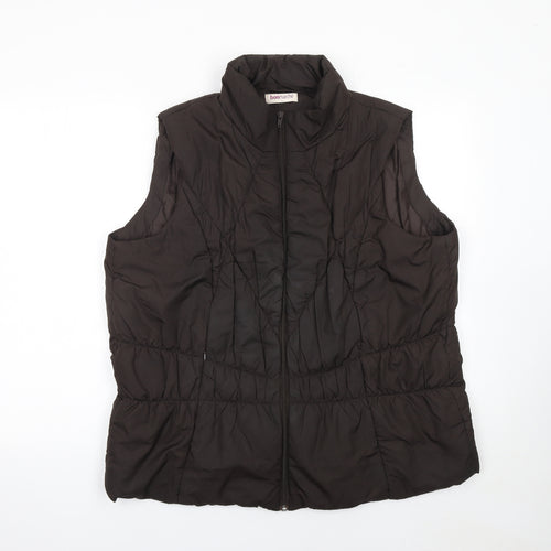 Bonmarché Women’s Brown Padded Quilted Waistcoat L
