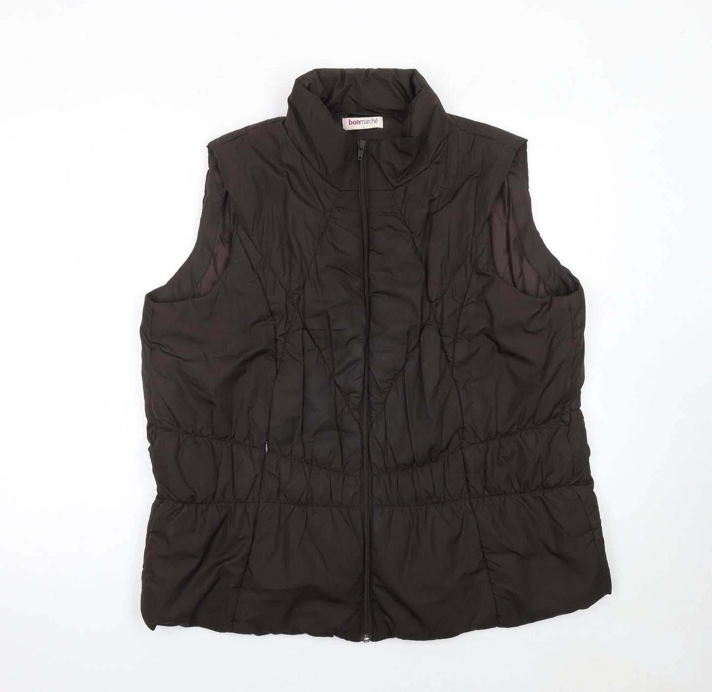 Bonmarché Women’s Brown Padded Quilted Waistcoat L