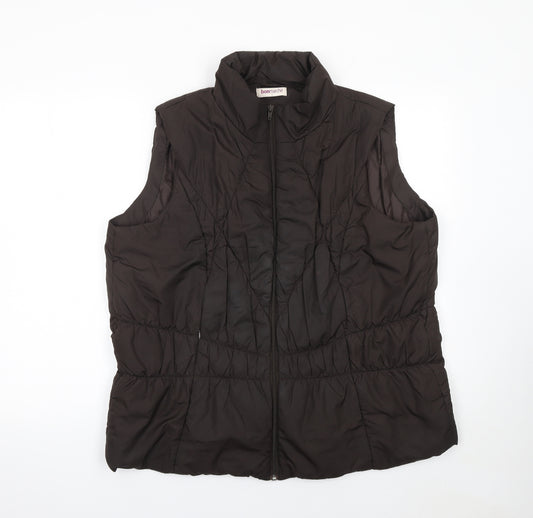 Bonmarché Women’s Brown Padded Quilted Waistcoat L