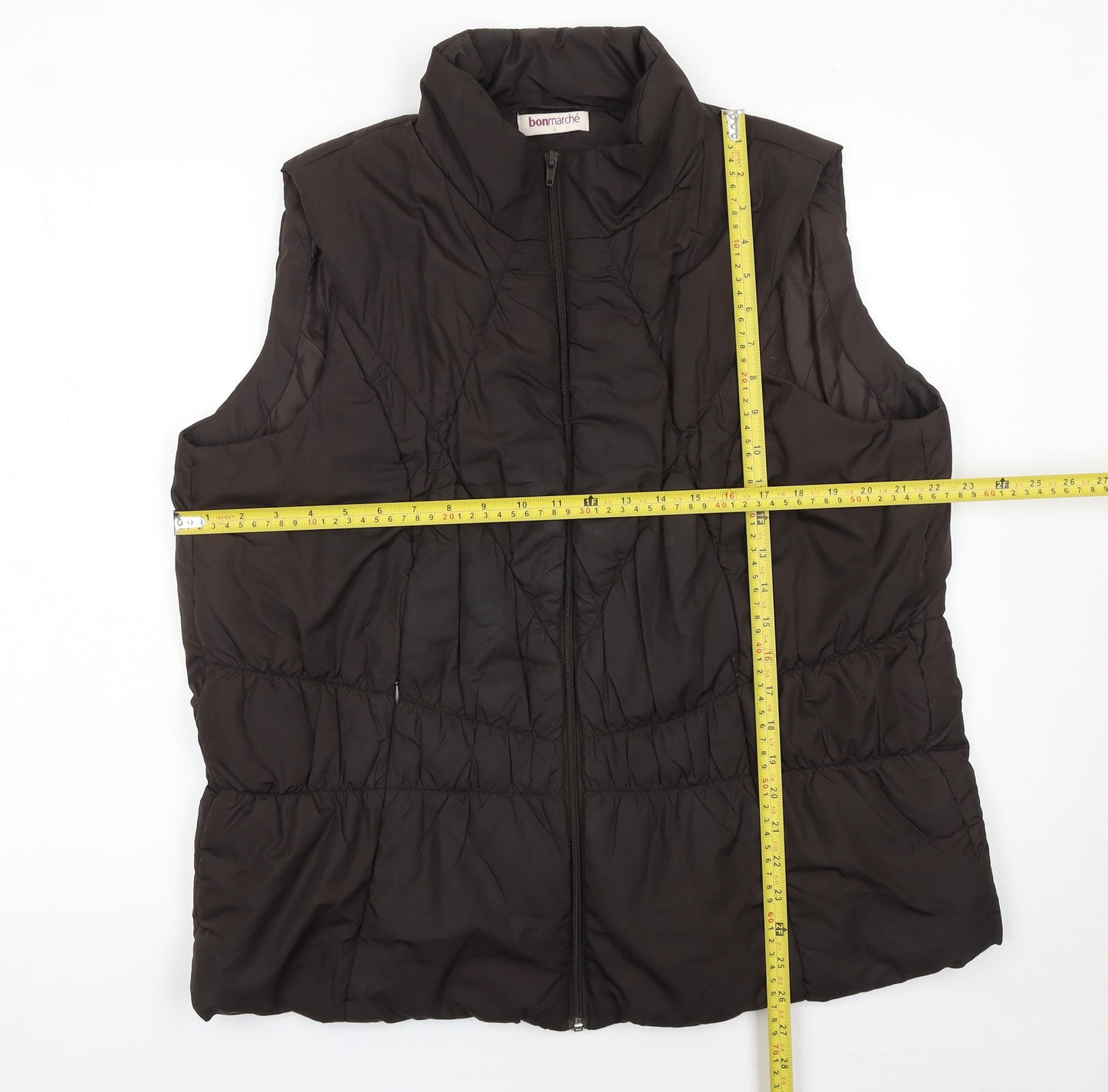 Bonmarché Women’s Brown Padded Quilted Waistcoat L