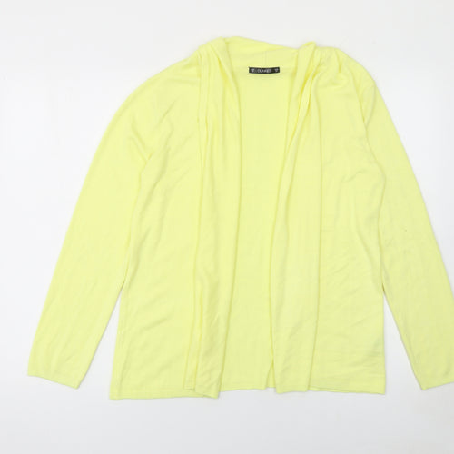 Dunnes Women Yellow Lightweight Open Knit Long Sleeve Cardigan M