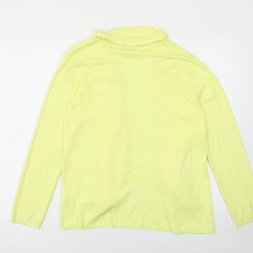 Dunnes Women Yellow Lightweight Open Knit Long Sleeve Cardigan M