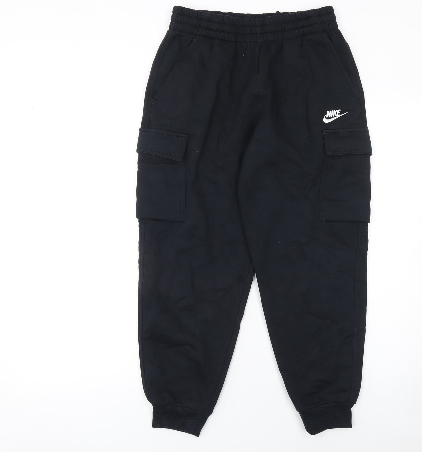 Nike Boys Black Cargo Fleece Jogger Trousers Size 13 Years