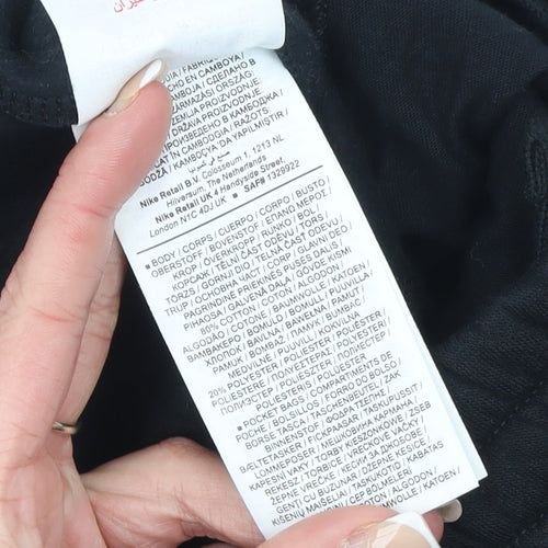 Nike Boys Black Cargo Fleece Jogger Trousers Size 13 Years