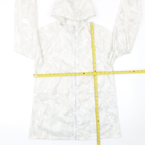 Decathlon Womens White M Lightweight Hooded Windbreaker Jacket