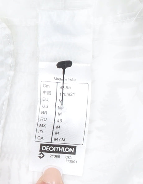 Decathlon Womens White M Lightweight Hooded Windbreaker Jacket