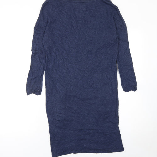 Superdry Women Blue Sequin Pocket Shift Dress Size S