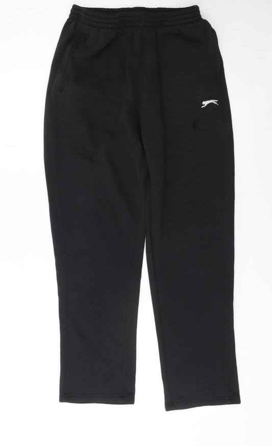Slazenger Men’s Black Sweatpants M Regular Fit Fleece Joggers