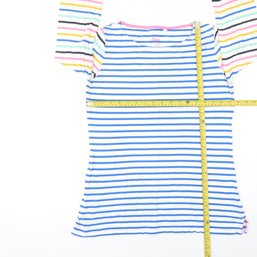 Boden Women’s Multicoloured Striped Long Sleeve Cotton T-Shirt UK 12