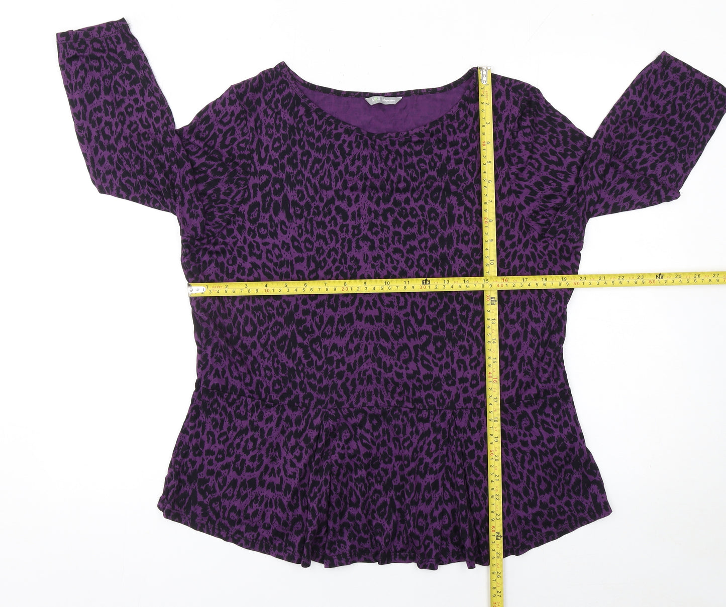 Marks and Spencer Women’s Purple Leopard Print Tunic Top Size 18