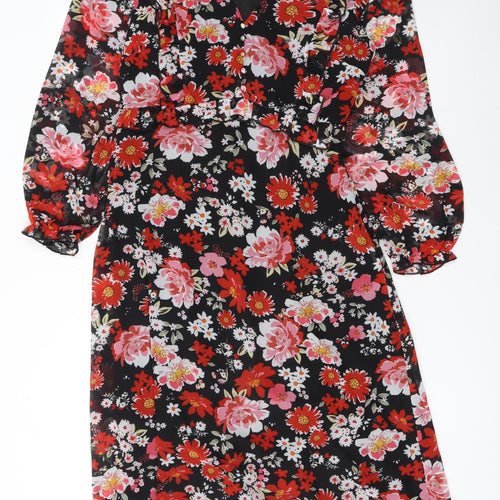 Quiz Women’s Multicoloured Floral Midi Wrap Dress Size 12
