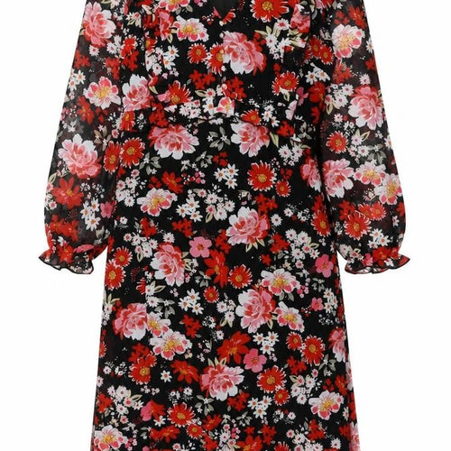 Quiz Women’s Multicoloured Floral Midi Wrap Dress Size 12