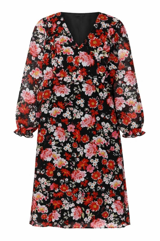 Quiz Women’s Multicoloured Floral Midi Wrap Dress Size 12