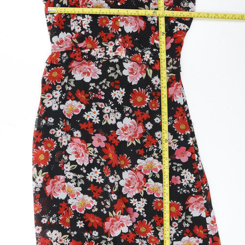 Quiz Women’s Multicoloured Floral Midi Wrap Dress Size 12