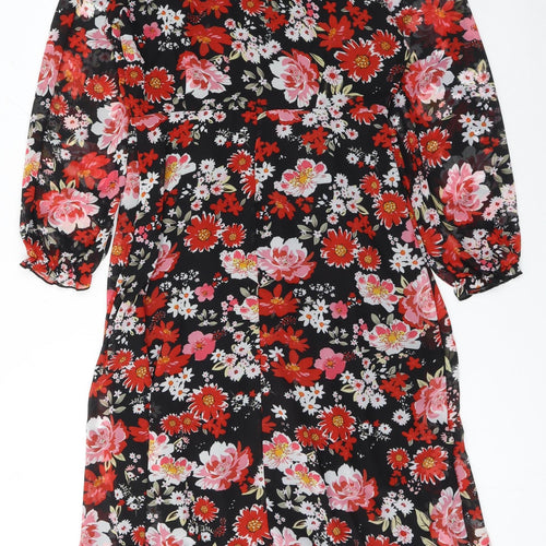 Quiz Women’s Multicoloured Floral Midi Wrap Dress Size 12