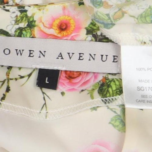Rowen Avenue Women's Multicoloured Floral Zip Tunic Blouse Size L