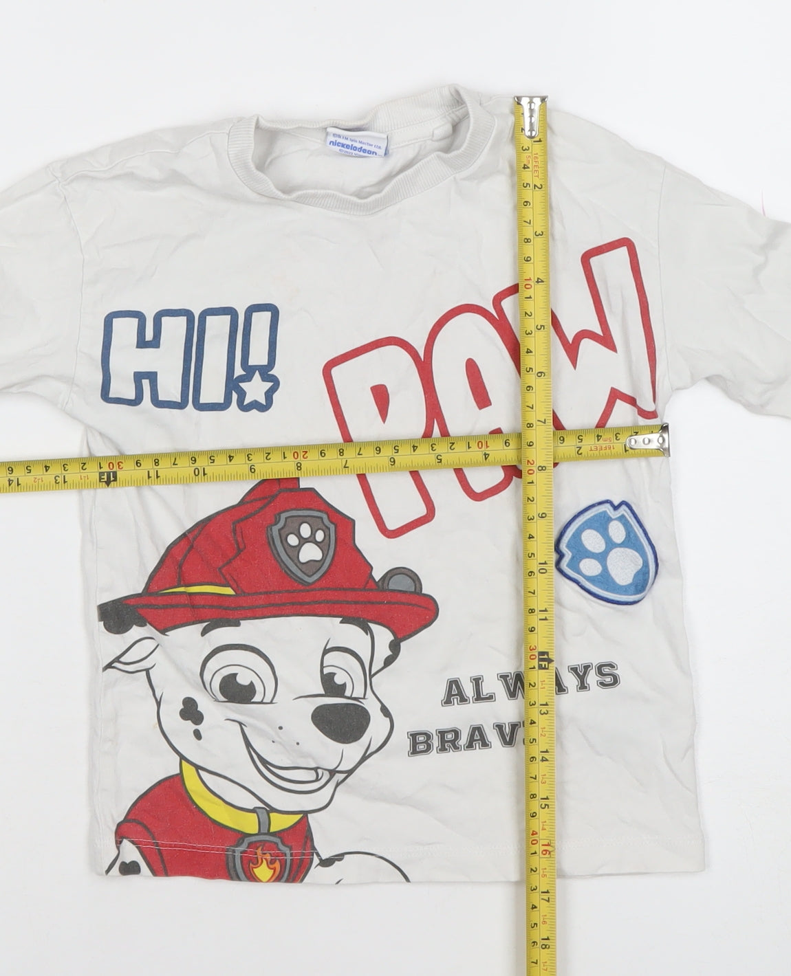 Next Boys White PAW Patrol Long Sleeve T-Shirt 4-5 Years Cotton