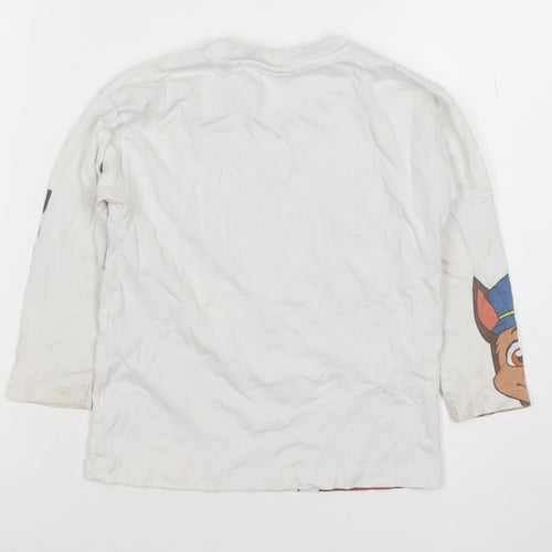 Next Boys White PAW Patrol Long Sleeve T-Shirt 4-5 Years Cotton
