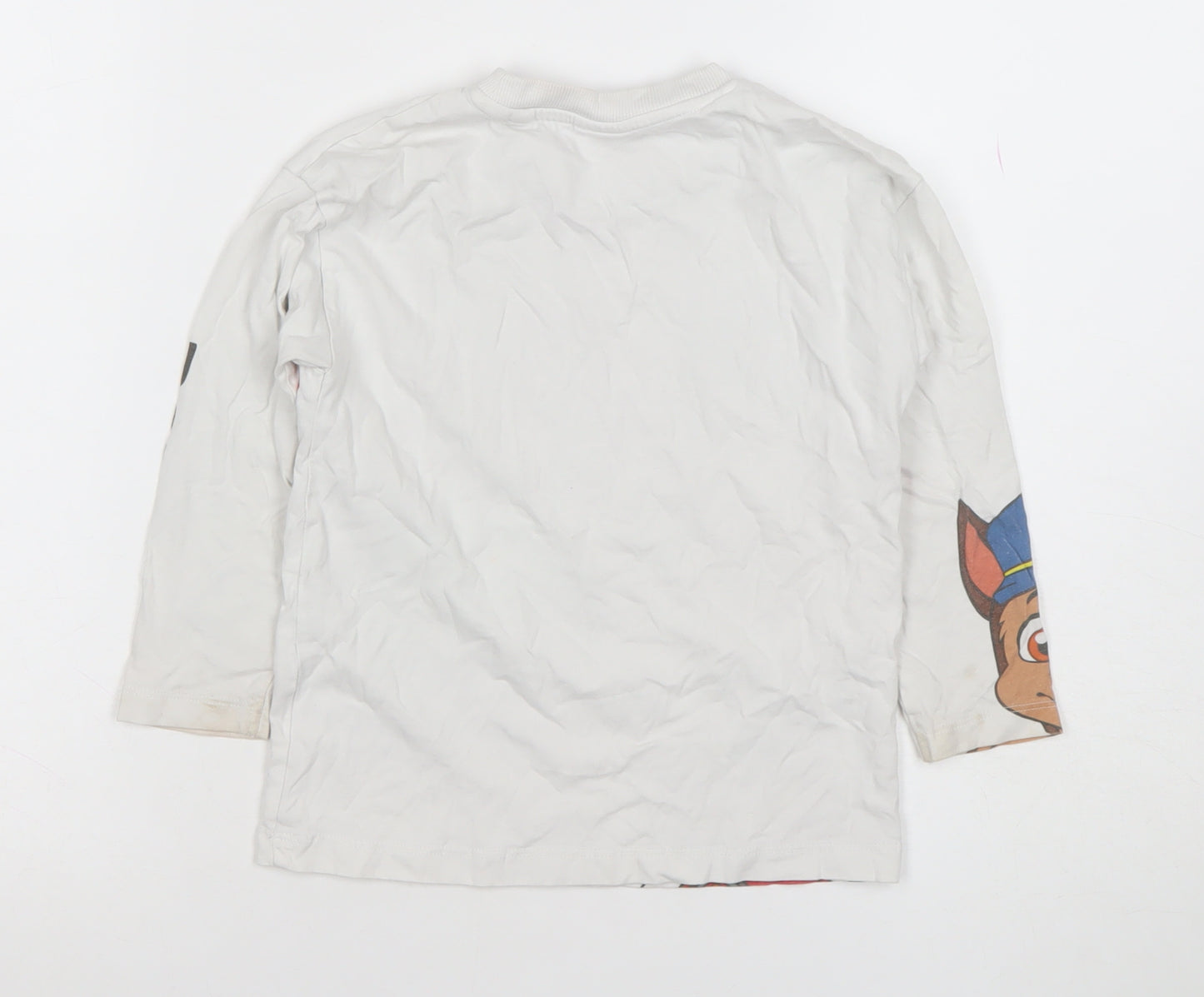 Next Boys White PAW Patrol Long Sleeve T-Shirt 4-5 Years Cotton