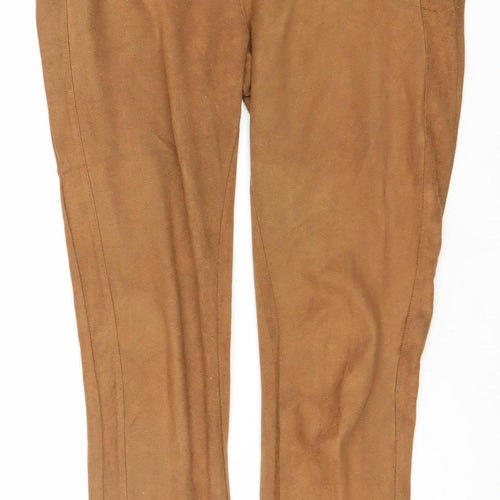 Redial Women’s Brown XL Skinny Stretch Trousers with Ankle Zip