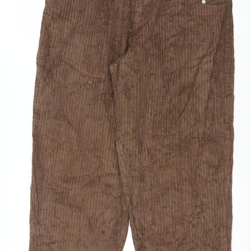 Star Wear Women's Brown Cotton Cargo Trousers Size 16