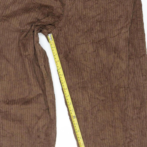 Star Wear Women's Brown Cotton Cargo Trousers Size 16