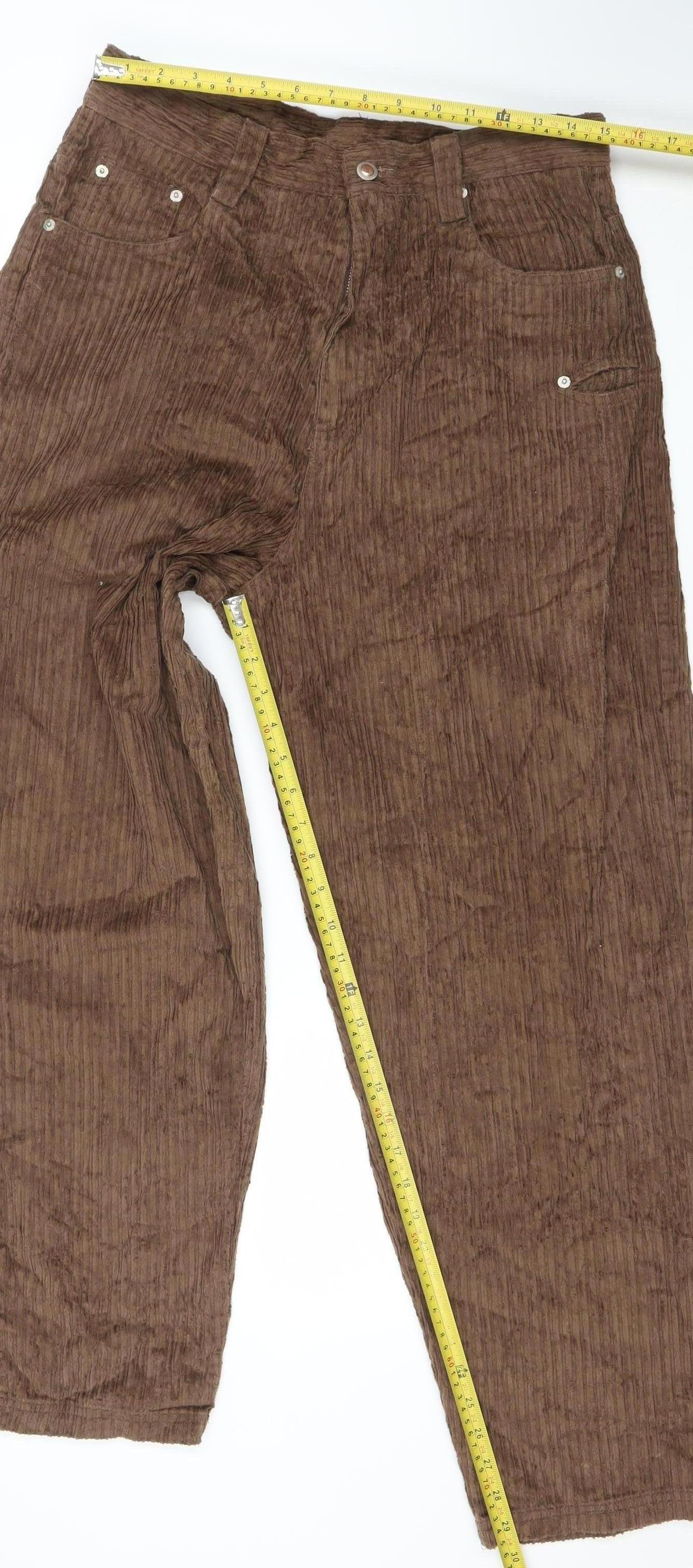 Star Wear Women's Brown Cotton Cargo Trousers Size 16