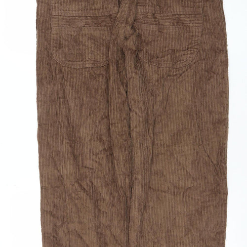 Star Wear Women's Brown Cotton Cargo Trousers Size 16