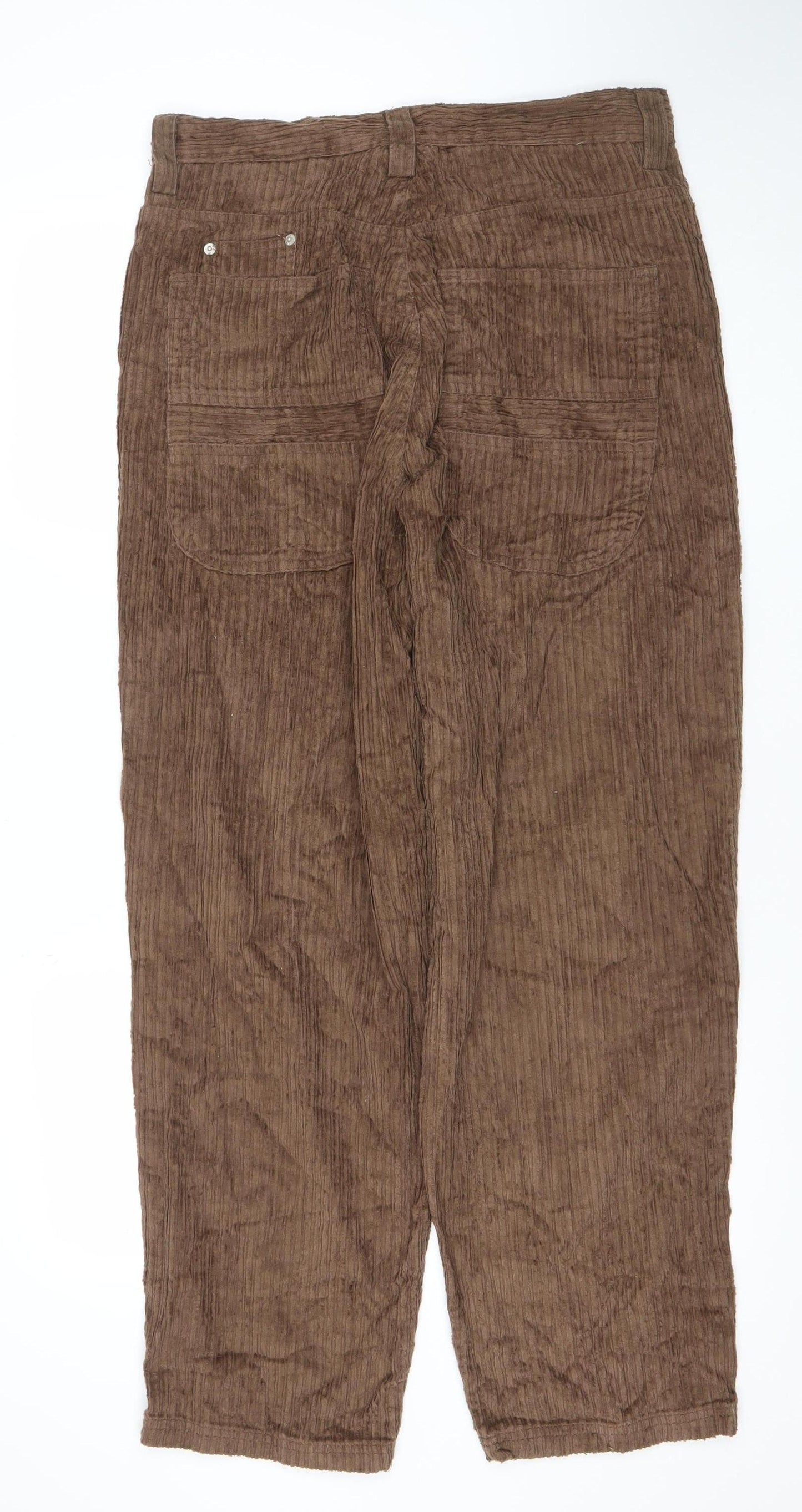 Star Wear Women's Brown Cotton Cargo Trousers Size 16
