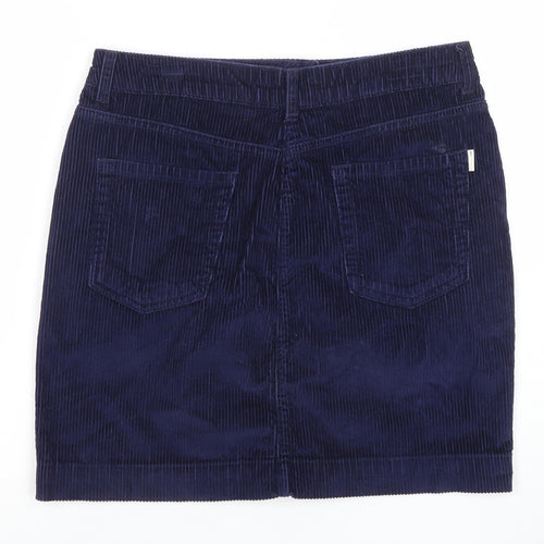 Next Women Blue Corduroy Short Pencil Skirt Size 10